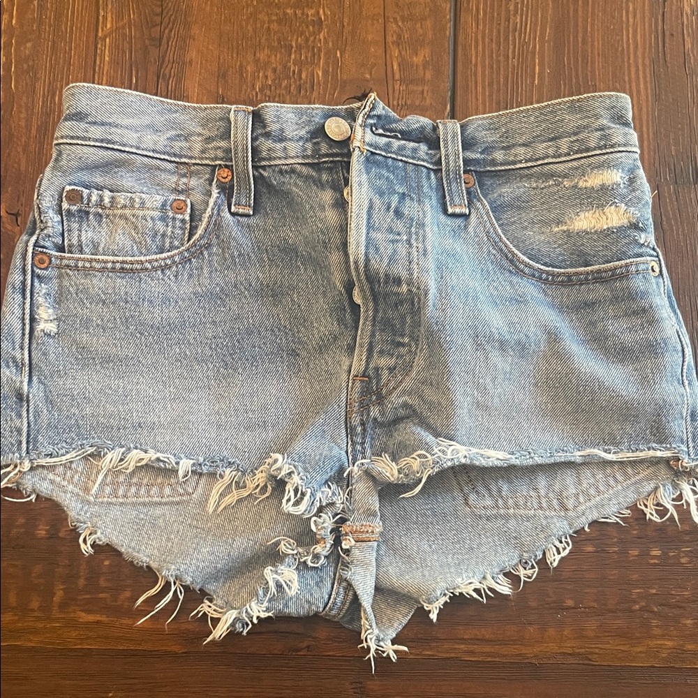 Levi's 501 Blue High Waist Women Shorts